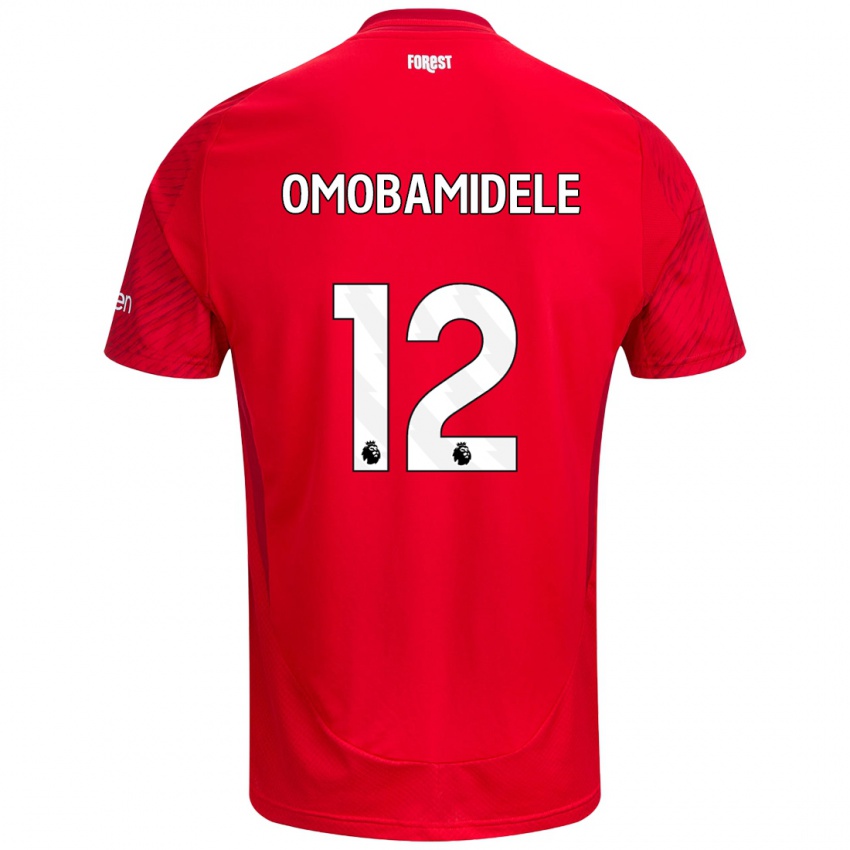 Kinder Andrew Omobamidele #12 Rot Weiß Heimtrikot Trikot 2024/25 T-Shirt Schweiz