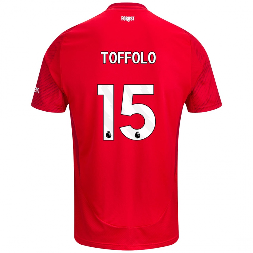 Kinder Harry Toffolo #15 Rot Weiß Heimtrikot Trikot 2024/25 T-Shirt Schweiz