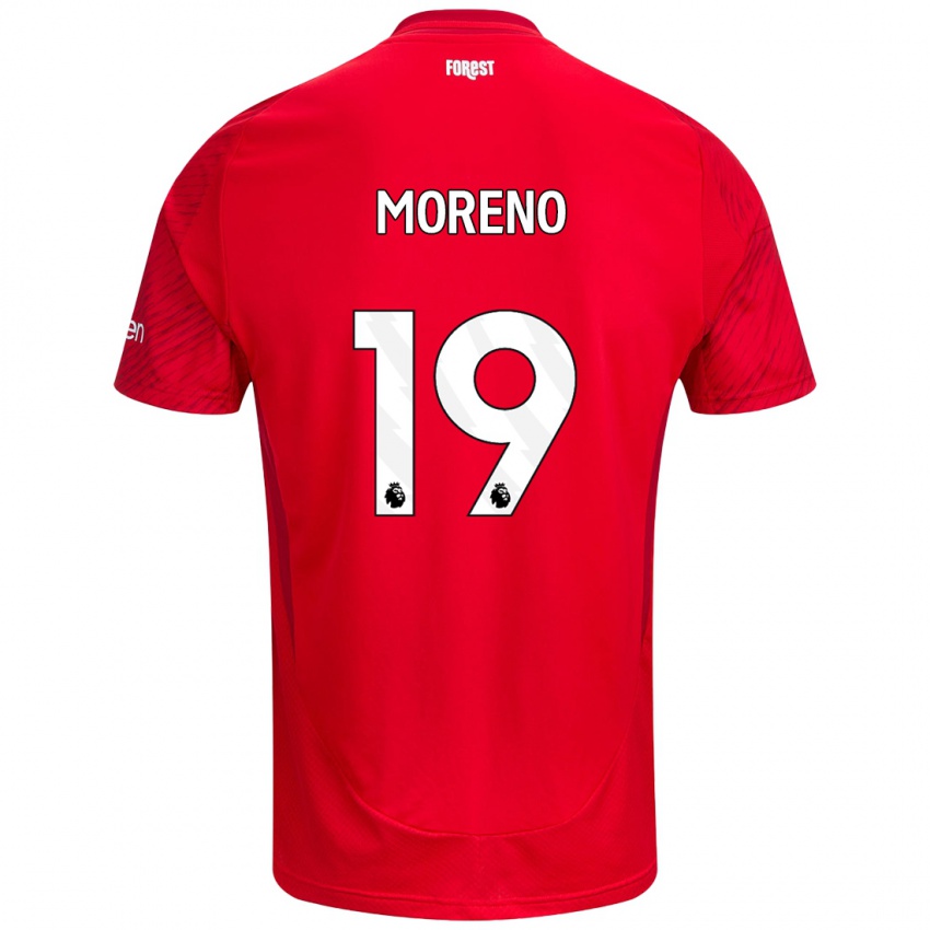 Kinder Álex Moreno #19 Rot Weiß Heimtrikot Trikot 2024/25 T-Shirt Schweiz