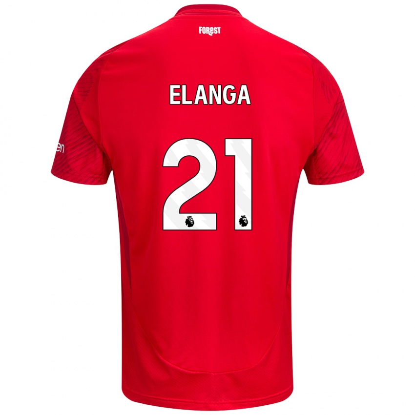 Kinder Anthony Elanga #21 Rot Weiß Heimtrikot Trikot 2024/25 T-Shirt Schweiz