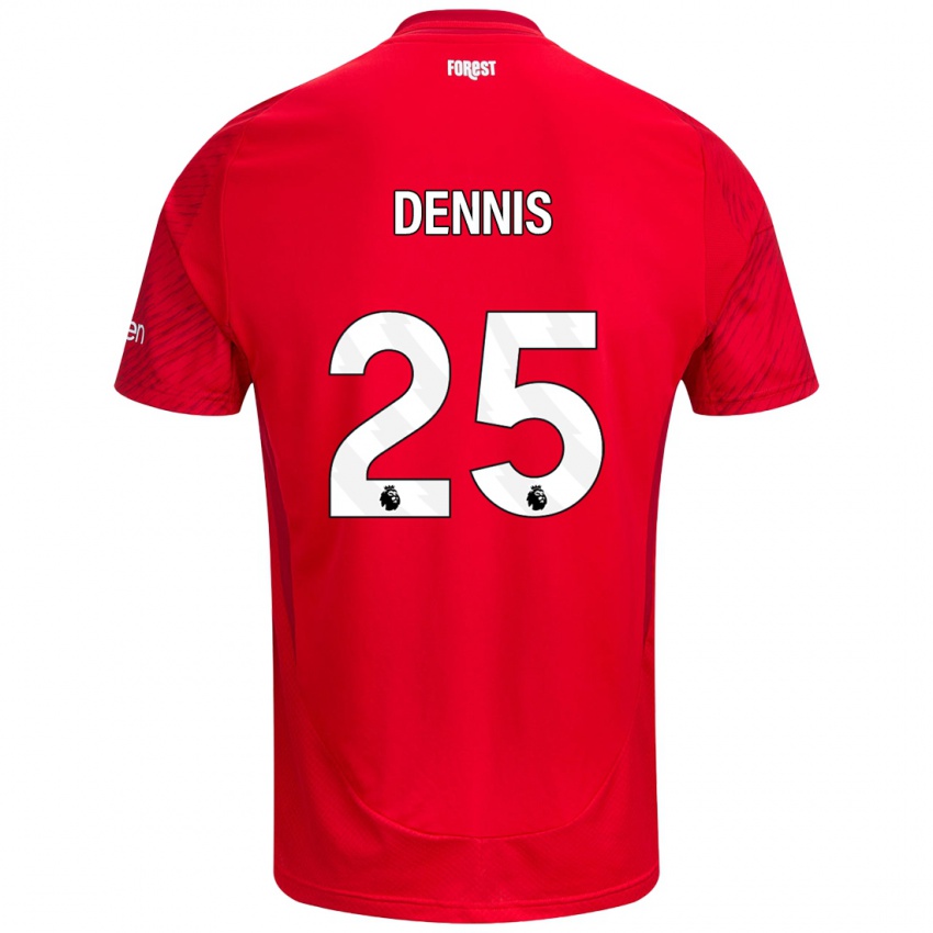 Kinder Emmanuel Dennis #25 Rot Weiß Heimtrikot Trikot 2024/25 T-Shirt Schweiz