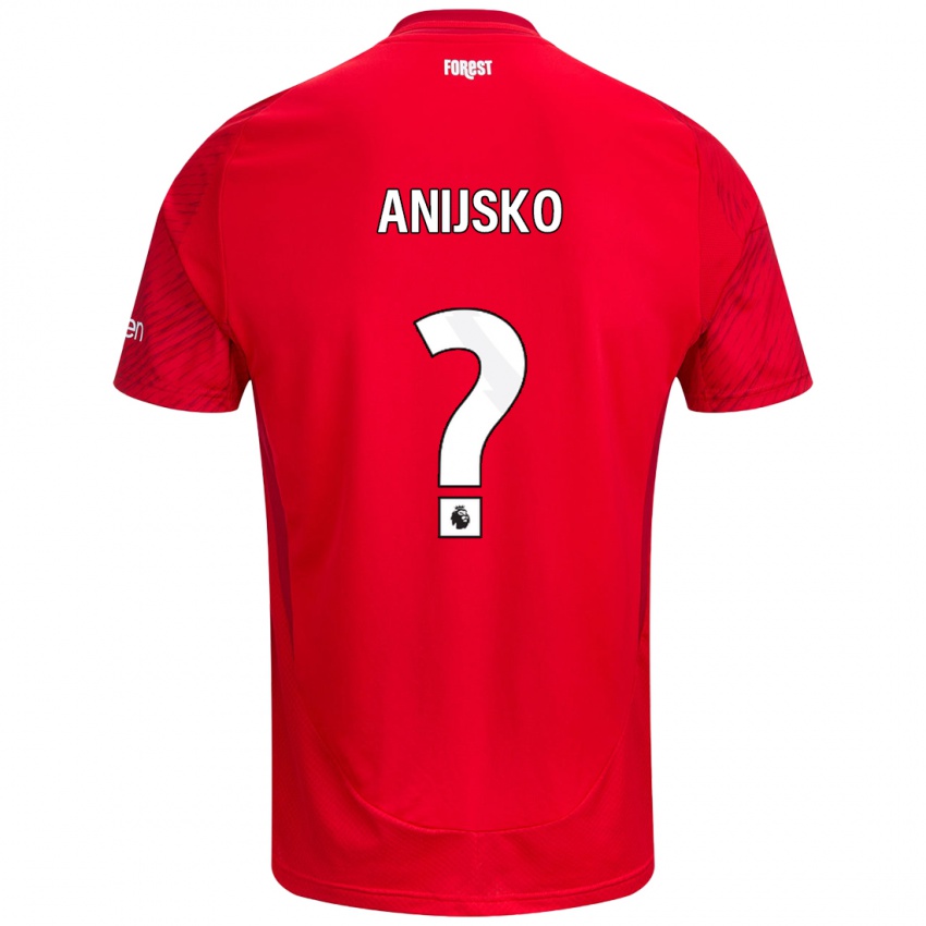 Kinder Danny Anijsko #0 Rot Weiß Heimtrikot Trikot 2024/25 T-Shirt Schweiz