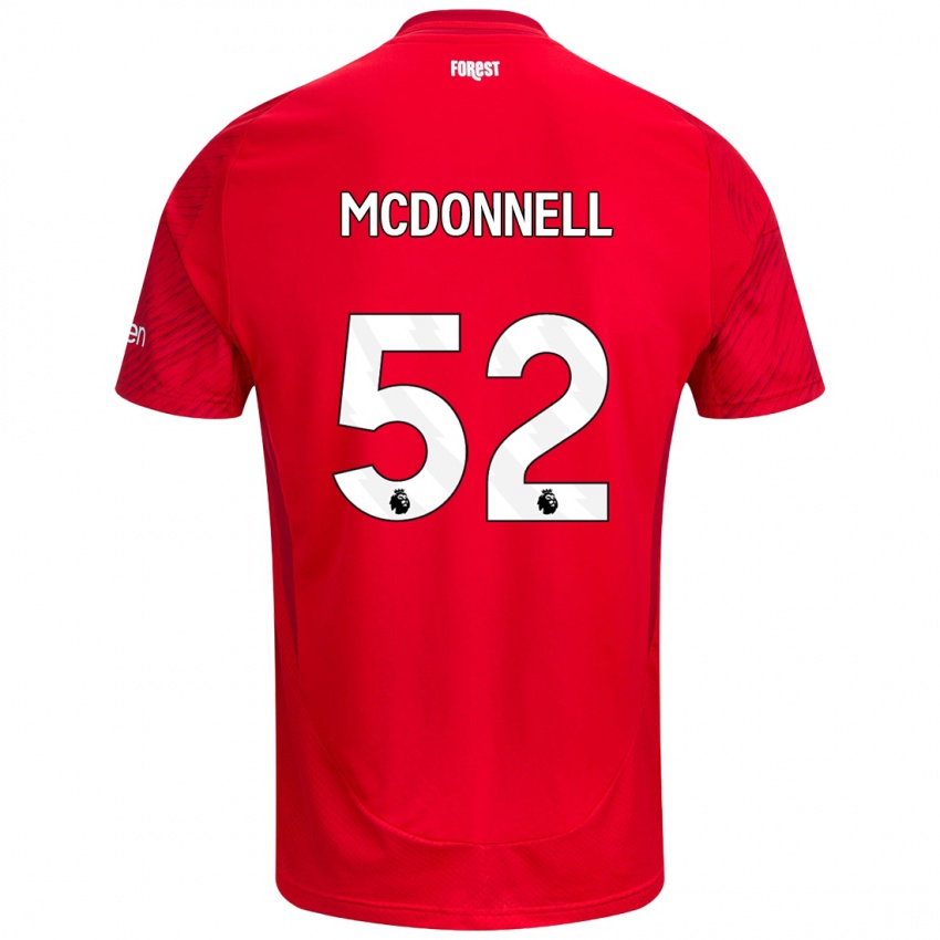 Kinder Jamie Mcdonnell #52 Rot Weiß Heimtrikot Trikot 2024/25 T-Shirt Schweiz