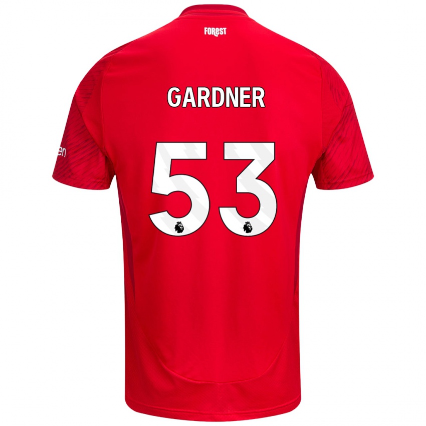 Kinder Joe Gardner #53 Rot Weiß Heimtrikot Trikot 2024/25 T-Shirt Schweiz