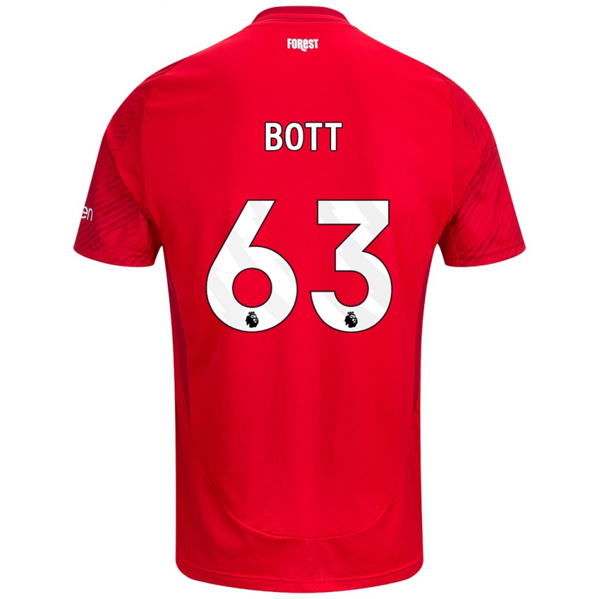 Kinder Aaron Bott #63 Rot Weiß Heimtrikot Trikot 2024/25 T-Shirt Schweiz