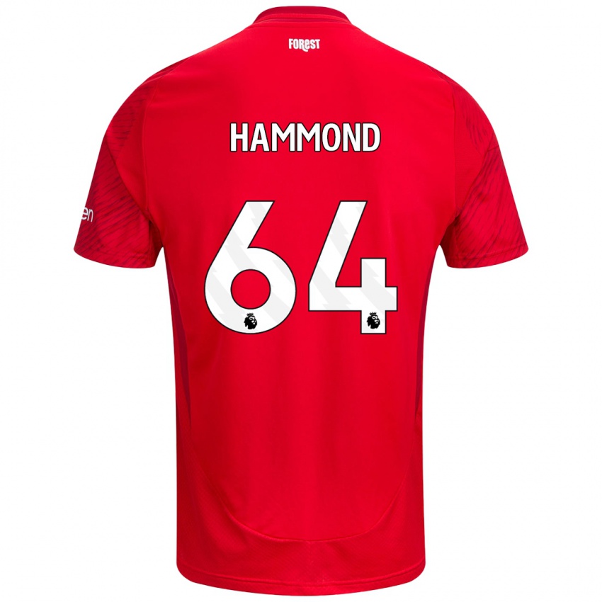 Kinder Ben Hammond #64 Rot Weiß Heimtrikot Trikot 2024/25 T-Shirt Schweiz