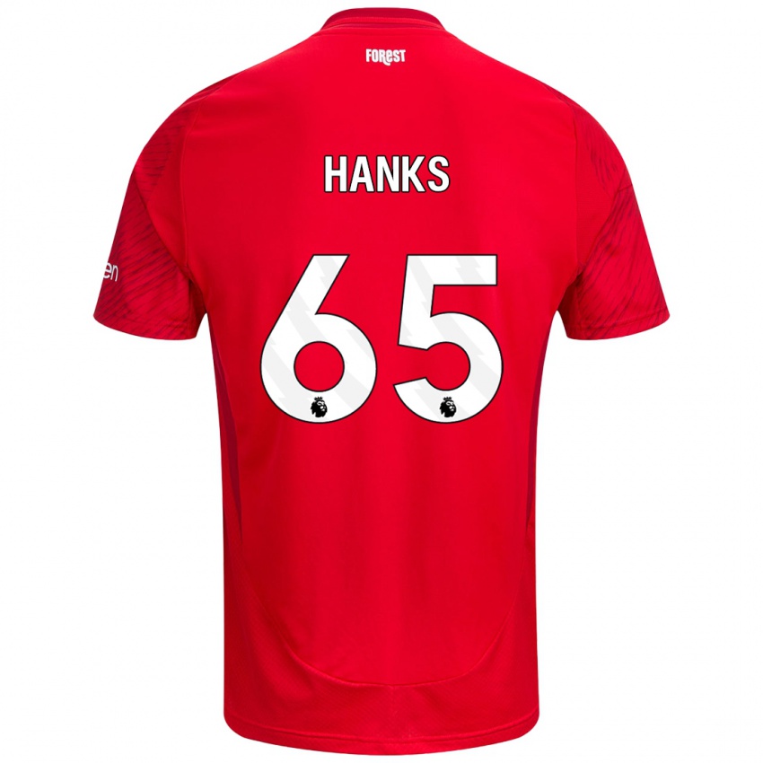 Kinder Justin Hanks #65 Rot Weiß Heimtrikot Trikot 2024/25 T-Shirt Schweiz