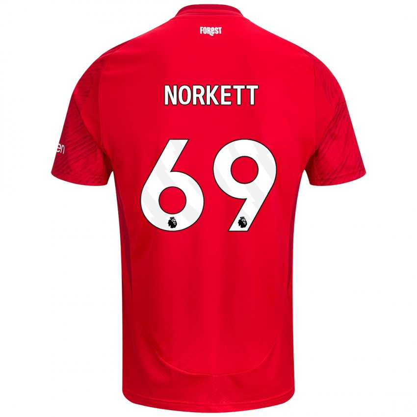 Kinder Manni Norkett #69 Rot Weiß Heimtrikot Trikot 2024/25 T-Shirt Schweiz