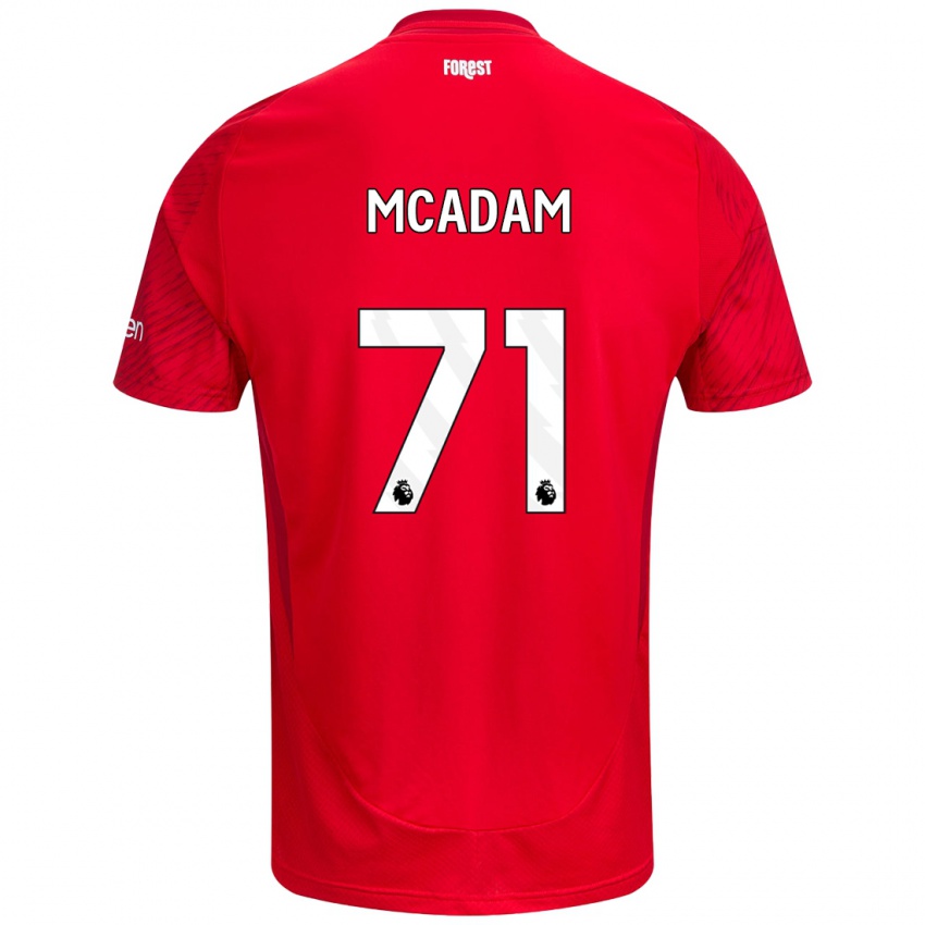 Kinder Kyle Mcadam #71 Rot Weiß Heimtrikot Trikot 2024/25 T-Shirt Schweiz