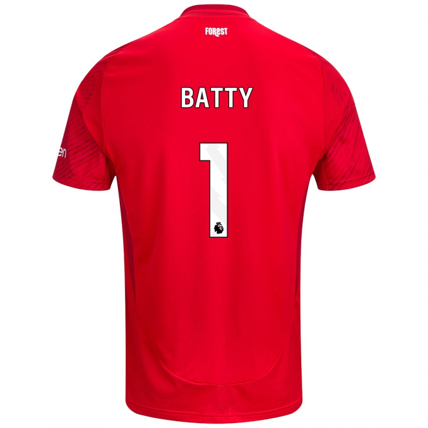 Kinder Emily Batty #1 Rot Weiß Heimtrikot Trikot 2024/25 T-Shirt Schweiz