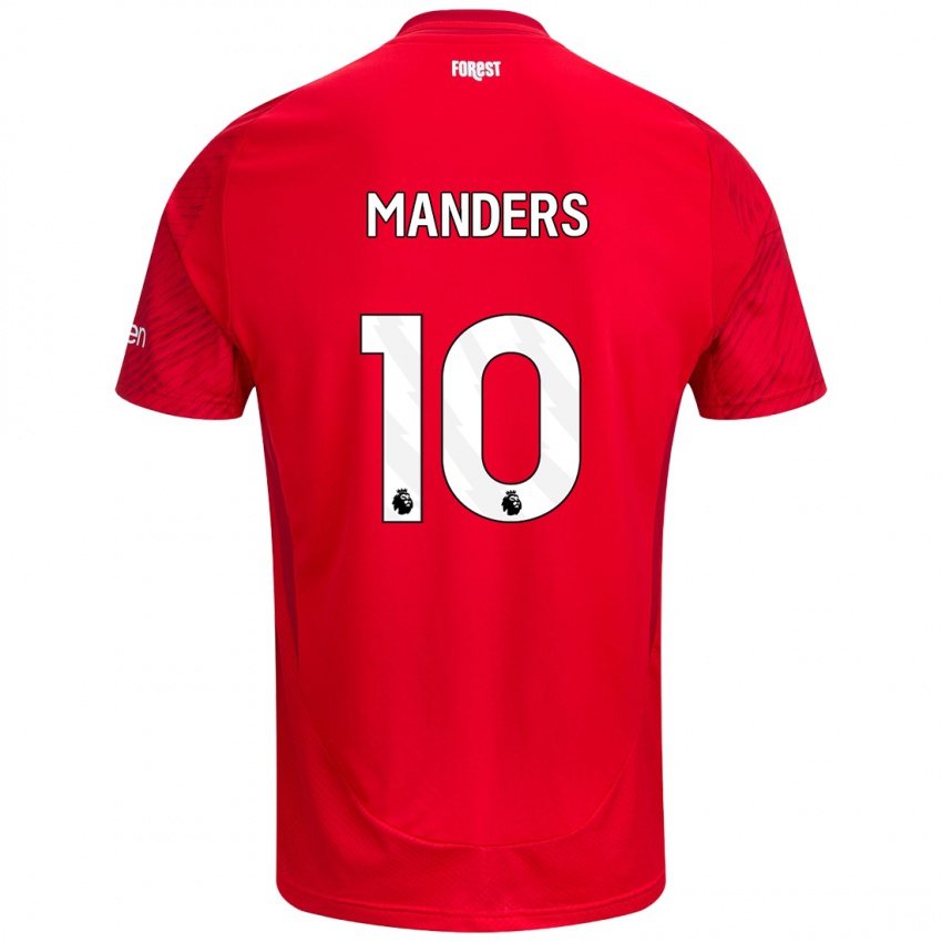 Kinder Holly Manders #10 Rot Weiß Heimtrikot Trikot 2024/25 T-Shirt Schweiz