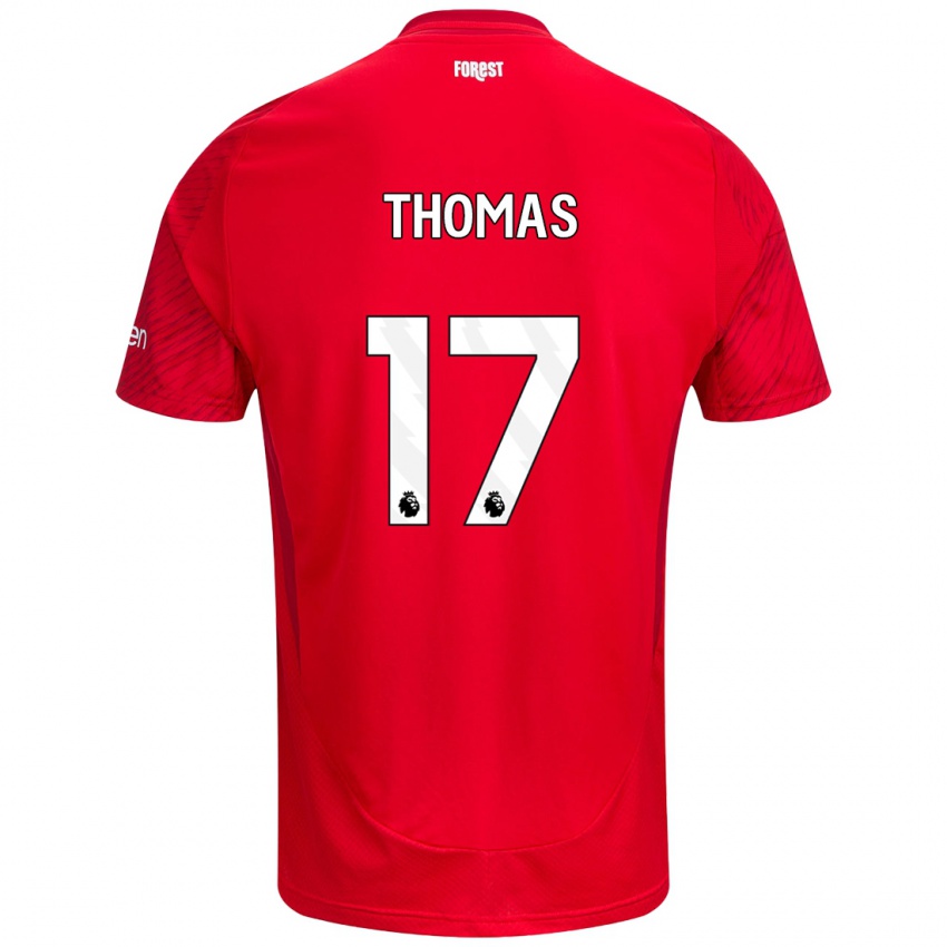 Kinder Freya Thomas #17 Rot Weiß Heimtrikot Trikot 2024/25 T-Shirt Schweiz