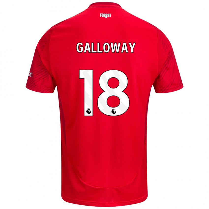 Enfant Maillot Bridget Galloway #18 Rouge Blanc Tenues Domicile 2024/25 T-Shirt Suisse