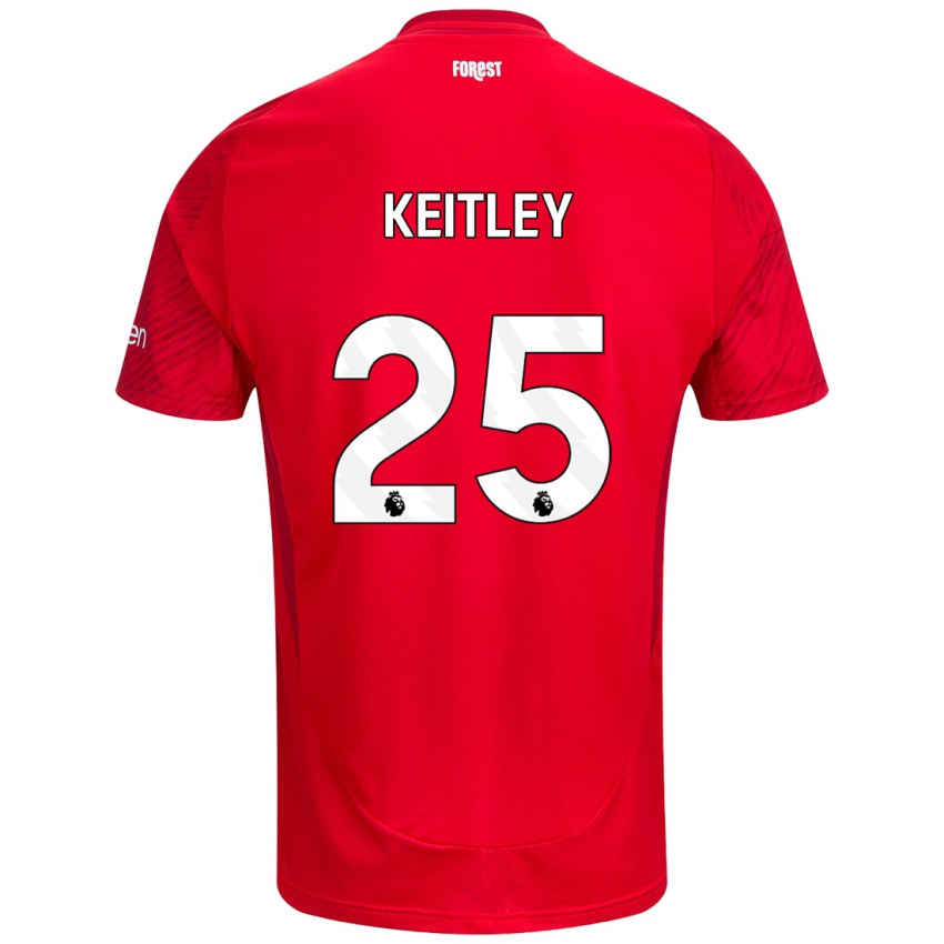 Kinder Alice Keitley #25 Rot Weiß Heimtrikot Trikot 2024/25 T-Shirt Schweiz