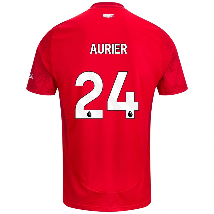 Kinder Serge Aurier #24 Rot Weiß Heimtrikot Trikot 2024/25 T-Shirt Schweiz