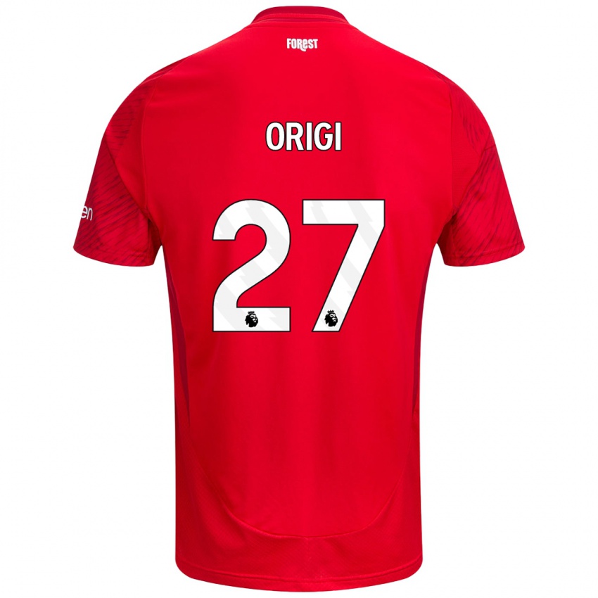 Kinder Divock Origi #27 Rot Weiß Heimtrikot Trikot 2024/25 T-Shirt Schweiz