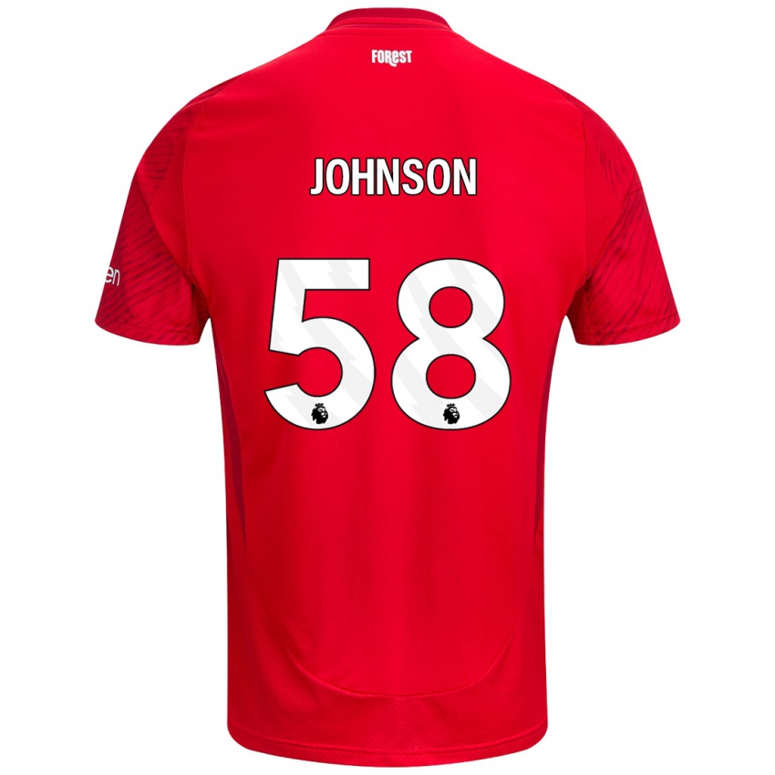 Kinder Pharrell Johnson #58 Rot Weiß Heimtrikot Trikot 2024/25 T-Shirt Schweiz