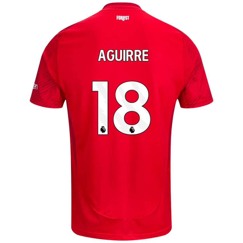 Kinder Aja Aguirre #18 Rot Weiß Heimtrikot Trikot 2024/25 T-Shirt Schweiz