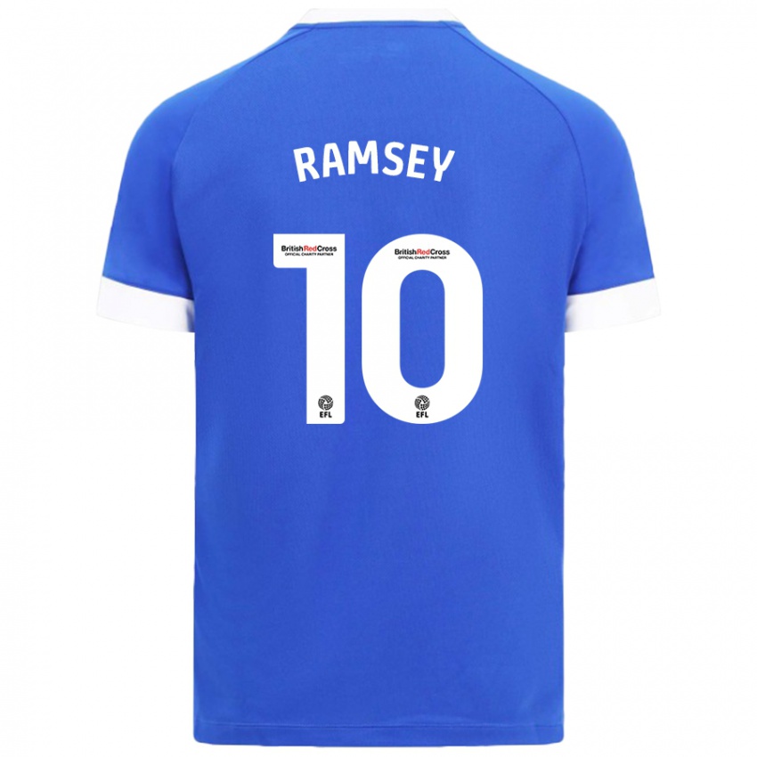 Kinder Aaron Ramsey #10 Himmelblau Heimtrikot Trikot 2024/25 T-Shirt Schweiz