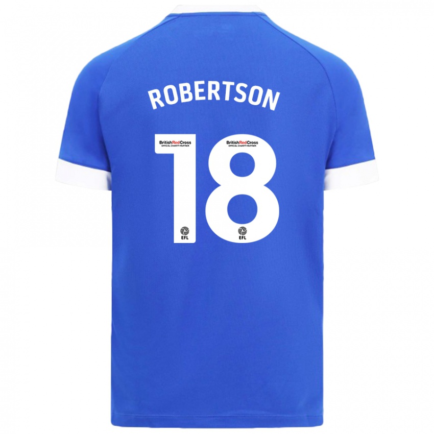 Kinder Alex Robertson #18 Himmelblau Heimtrikot Trikot 2024/25 T-Shirt Schweiz