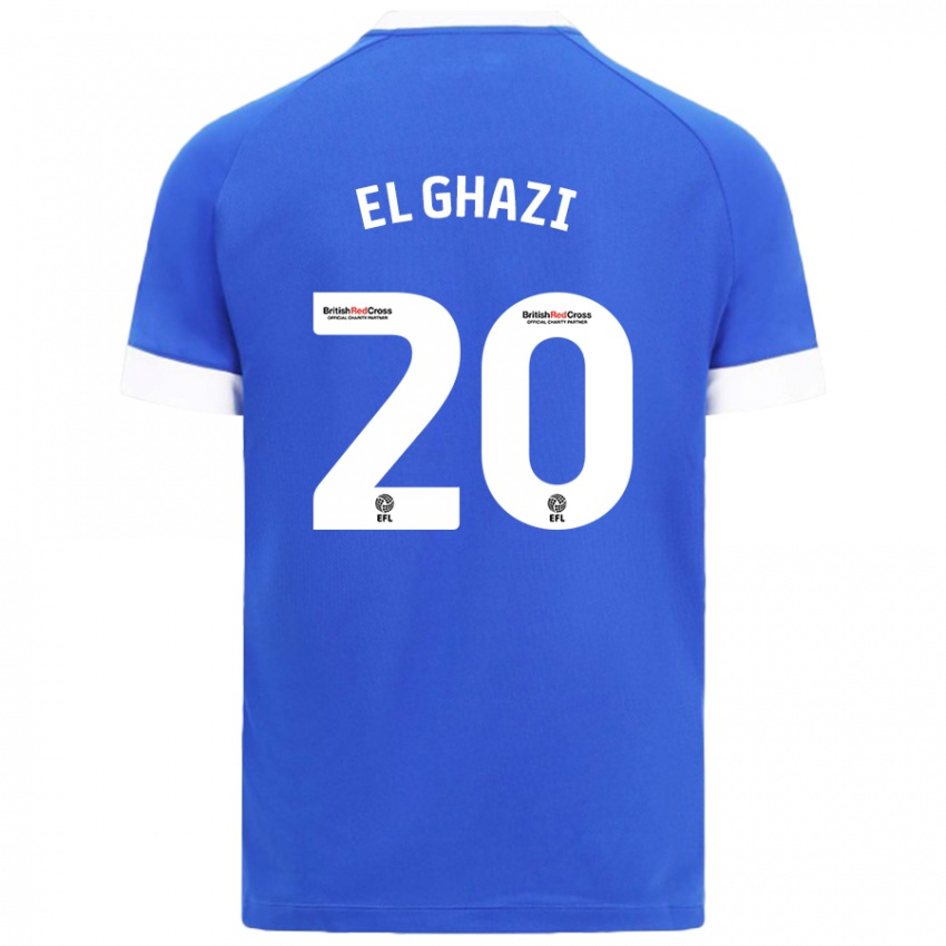 Kinder Anwar El Ghazi #20 Himmelblau Heimtrikot Trikot 2024/25 T-Shirt Schweiz