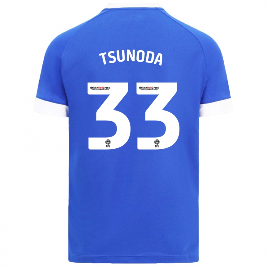 Kinder Ryotaro Tsunoda #33 Himmelblau Heimtrikot Trikot 2024/25 T-Shirt Schweiz