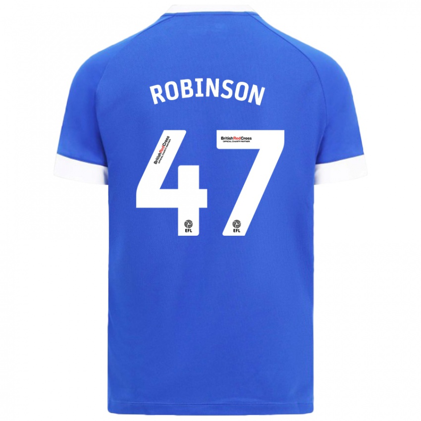 Kinder Callum Robinson #47 Himmelblau Heimtrikot Trikot 2024/25 T-Shirt Schweiz