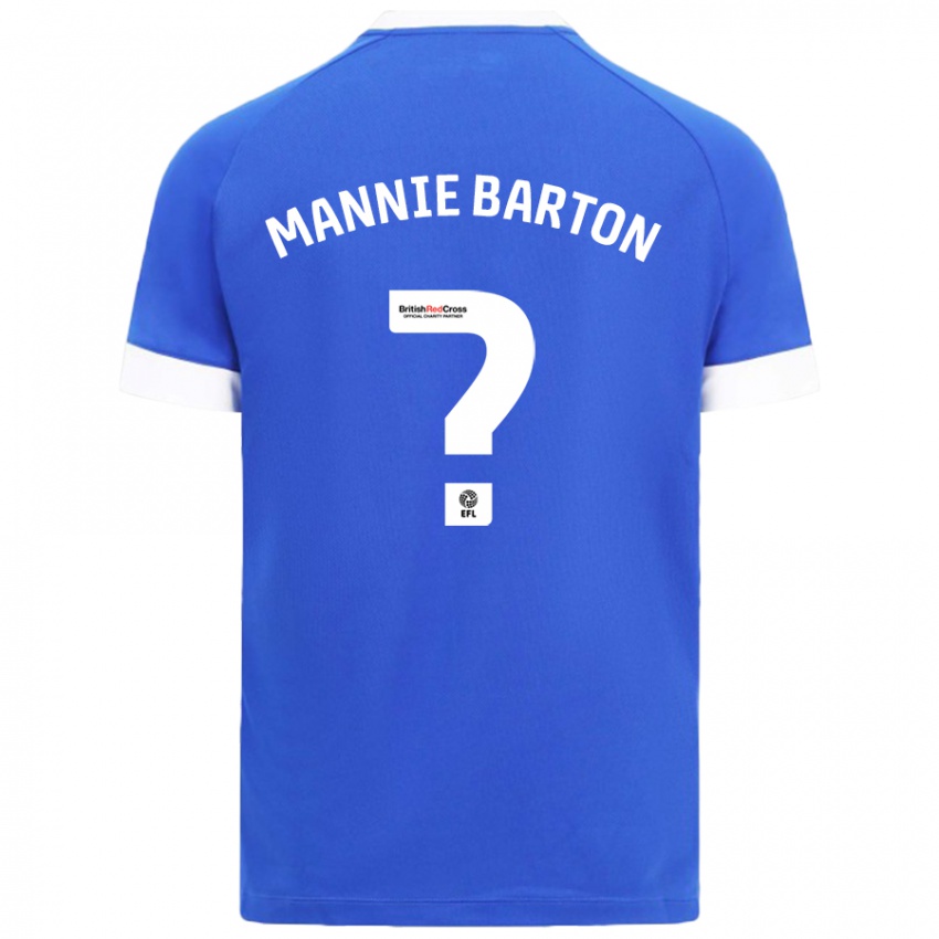 Kinder Mannie Barton #0 Himmelblau Heimtrikot Trikot 2024/25 T-Shirt Schweiz