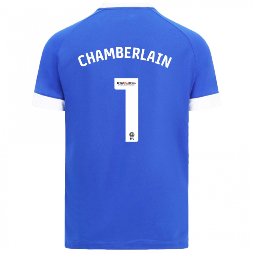 Kinder Ceryn Chamberlain #1 Himmelblau Heimtrikot Trikot 2024/25 T-Shirt Schweiz