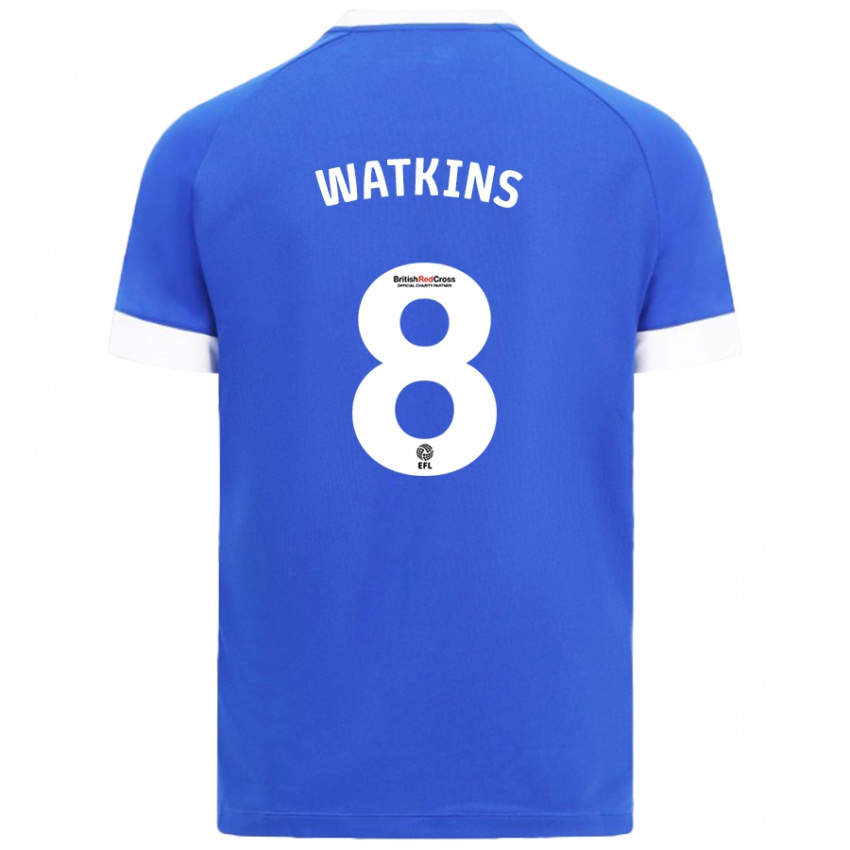 Kinder Seren Watkins #8 Himmelblau Heimtrikot Trikot 2024/25 T-Shirt Schweiz