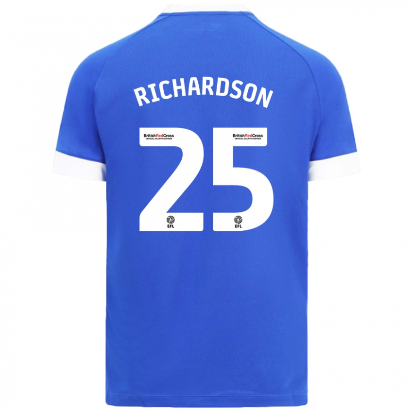 Kinder Tija Richardson #25 Himmelblau Heimtrikot Trikot 2024/25 T-Shirt Schweiz