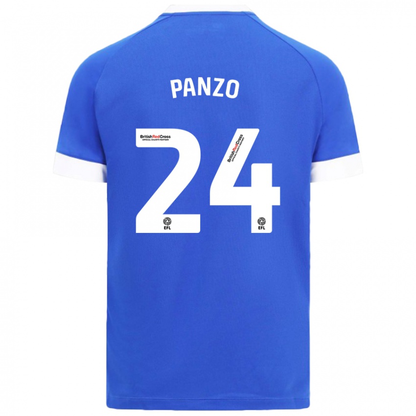 Kinder Jonathan Panzo #24 Himmelblau Heimtrikot Trikot 2024/25 T-Shirt Schweiz