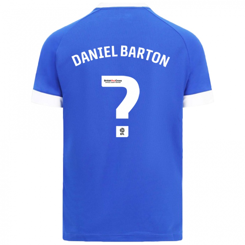 Kinder Daniel Barton #0 Himmelblau Heimtrikot Trikot 2024/25 T-Shirt Schweiz