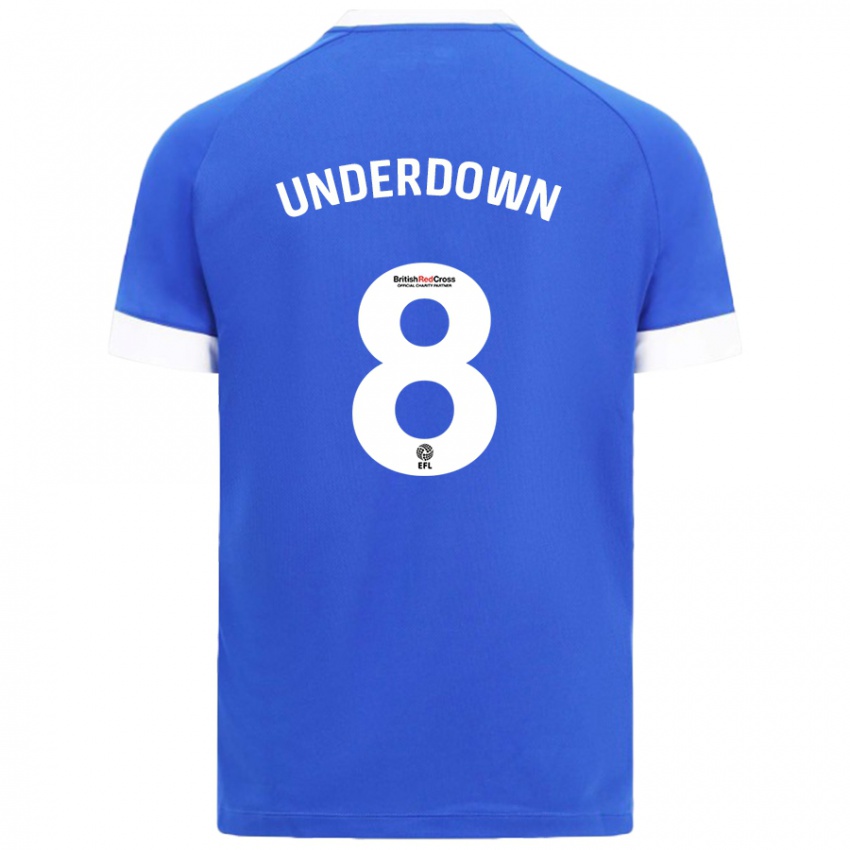 Kinder Kanisha Underdown #8 Himmelblau Heimtrikot Trikot 2024/25 T-Shirt Schweiz