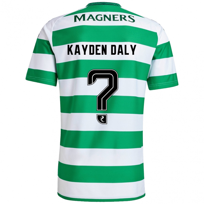 Kinder Kayden Daly #0 Grün Weiß Heimtrikot Trikot 2024/25 T-Shirt Schweiz