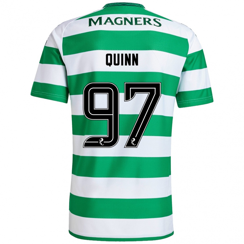 Kinder Ben Quinn #97 Grün Weiß Heimtrikot Trikot 2024/25 T-Shirt Schweiz