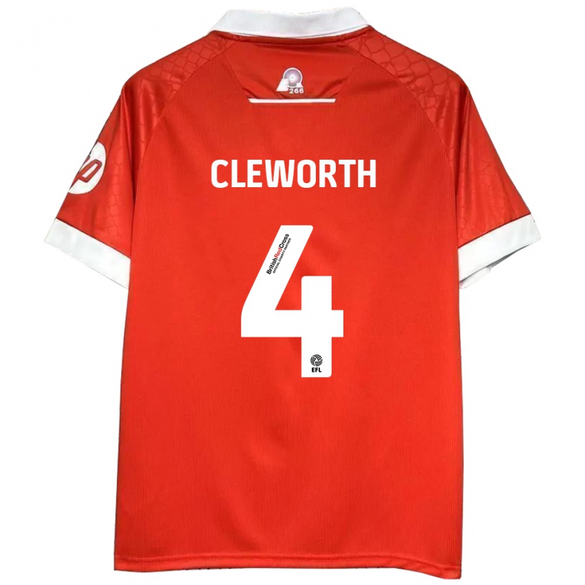 Kinder Max Cleworth #4 Rot Weiß Heimtrikot Trikot 2024/25 T-Shirt Schweiz