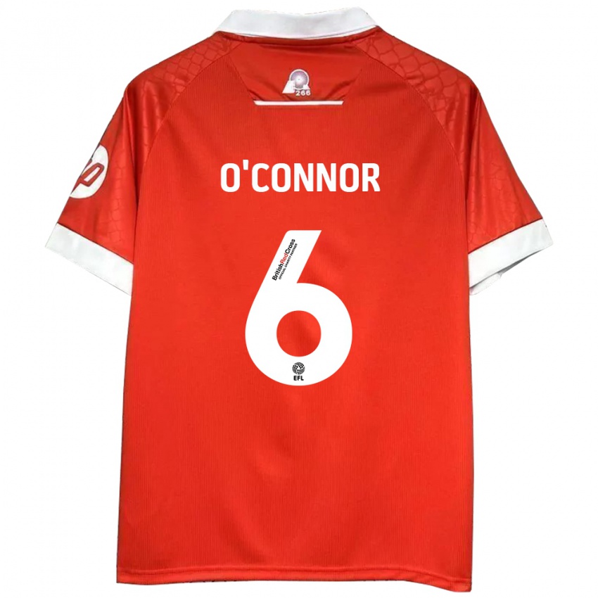 Kinder Thomas O'connor #6 Rot Weiß Heimtrikot Trikot 2024/25 T-Shirt Schweiz