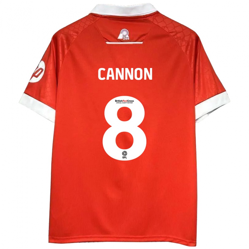 Kinder Andy Cannon #8 Rot Weiß Heimtrikot Trikot 2024/25 T-Shirt Schweiz