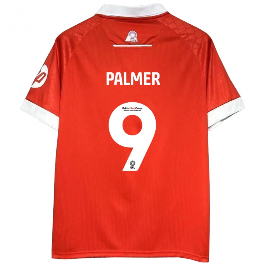 Kinder Ollie Palmer #9 Rot Weiß Heimtrikot Trikot 2024/25 T-Shirt Schweiz