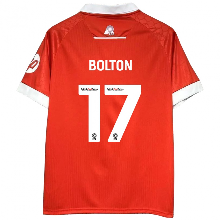 Kinder Luke Bolton #17 Rot Weiß Heimtrikot Trikot 2024/25 T-Shirt Schweiz