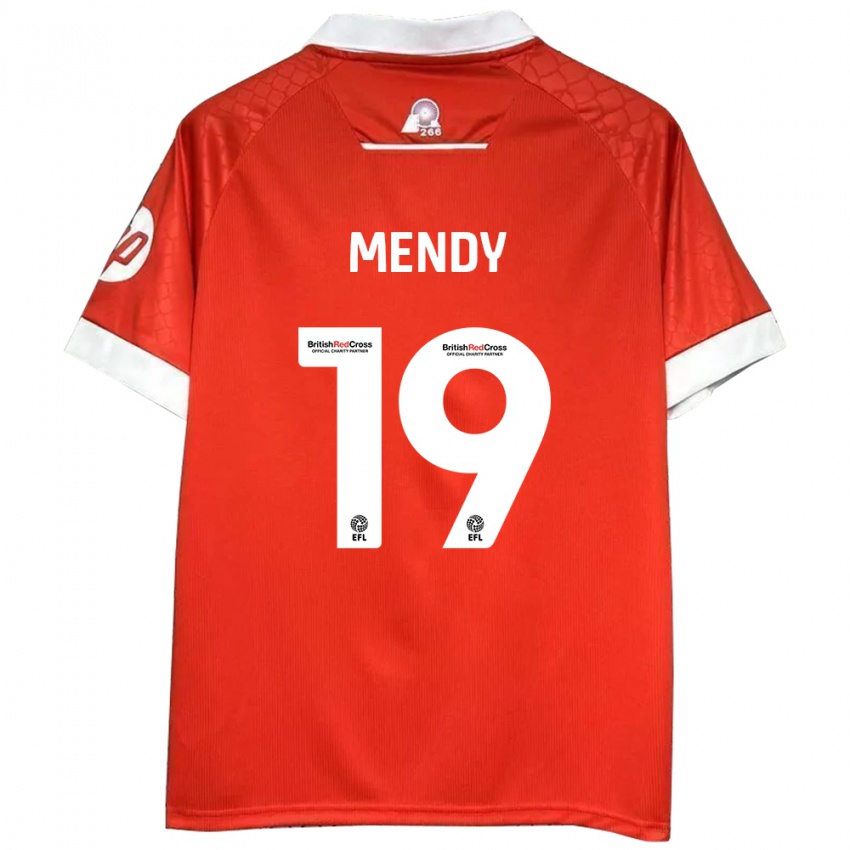 Kinder Jacob Mendy #19 Rot Weiß Heimtrikot Trikot 2024/25 T-Shirt Schweiz