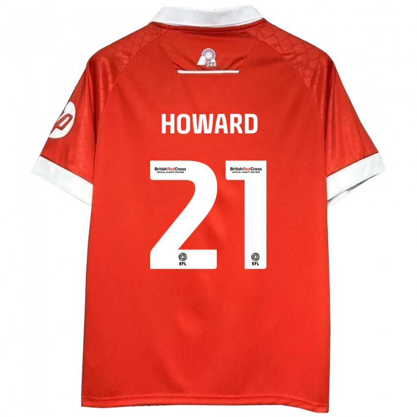 Kinder Mark Howard #21 Rot Weiß Heimtrikot Trikot 2024/25 T-Shirt Schweiz