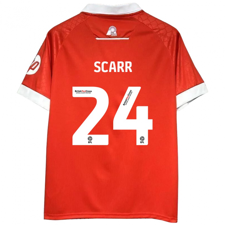 Kinder Dan Scarr #24 Rot Weiß Heimtrikot Trikot 2024/25 T-Shirt Schweiz