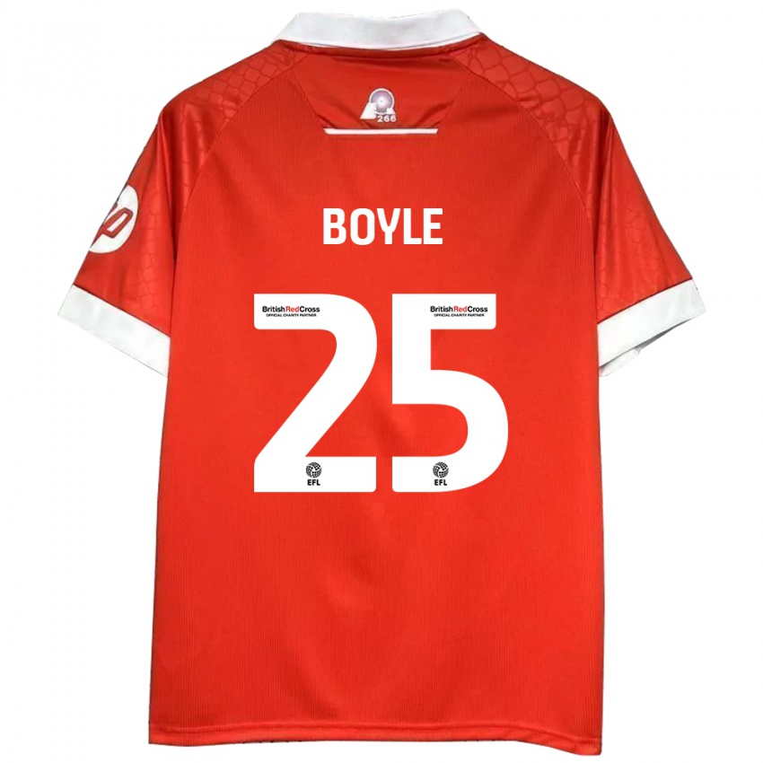 Kinder Will Boyle #25 Rot Weiß Heimtrikot Trikot 2024/25 T-Shirt Schweiz