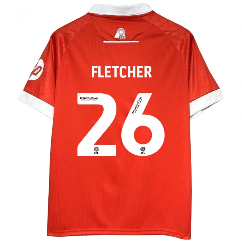 Kinder Steven Fletcher #26 Rot Weiß Heimtrikot Trikot 2024/25 T-Shirt Schweiz