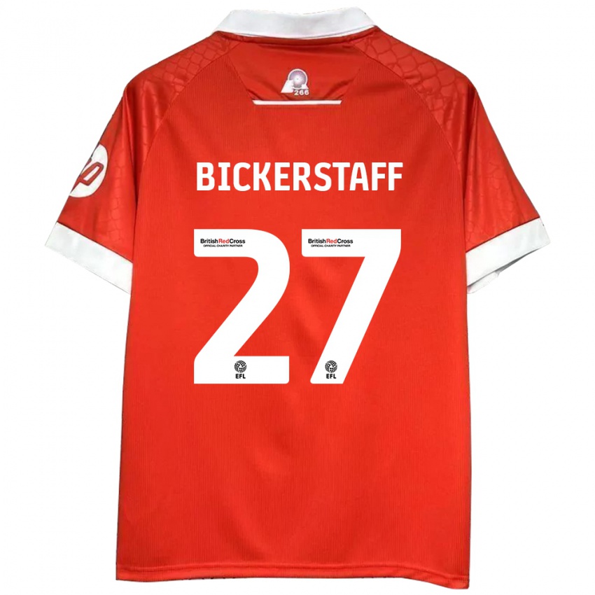 Kinder Jake Bickerstaff #27 Rot Weiß Heimtrikot Trikot 2024/25 T-Shirt Schweiz