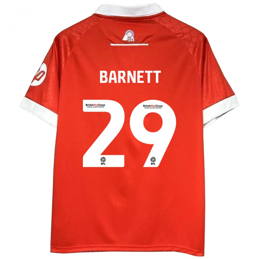 Kinder Ryan Barnett #29 Rot Weiß Heimtrikot Trikot 2024/25 T-Shirt Schweiz