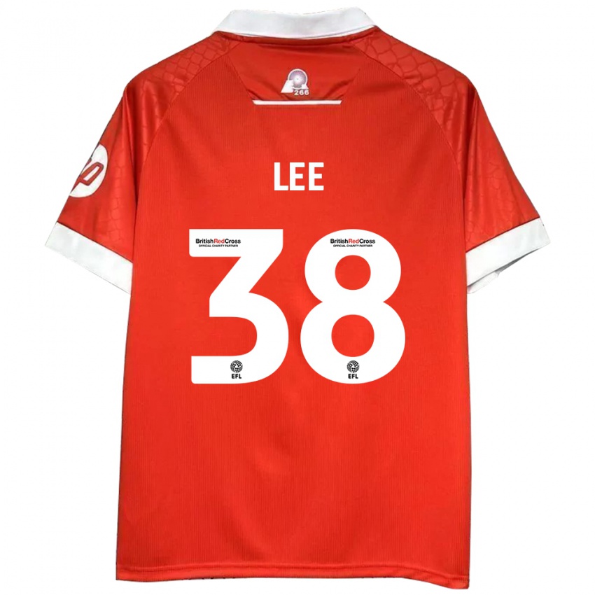 Kinder Elliot Lee #38 Rot Weiß Heimtrikot Trikot 2024/25 T-Shirt Schweiz