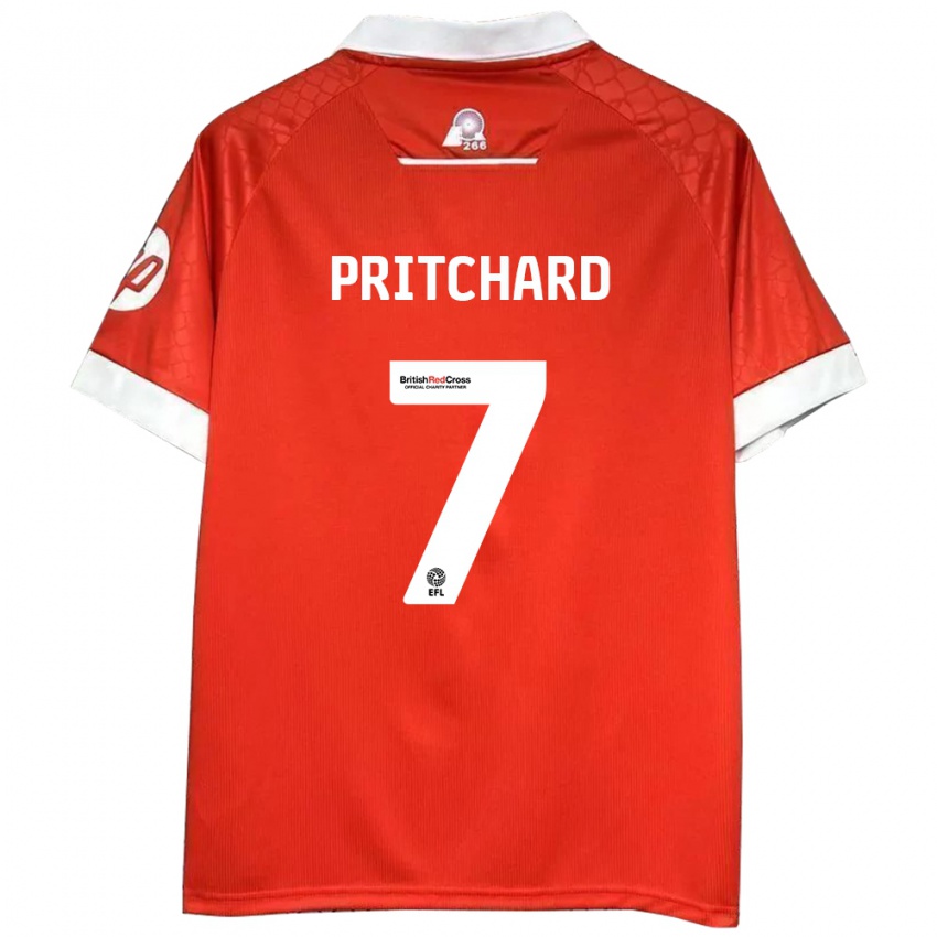 Kinder Rebecca Pritchard #7 Rot Weiß Heimtrikot Trikot 2024/25 T-Shirt Schweiz